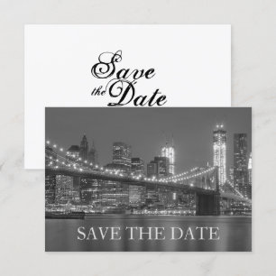 Invitation New York Skyline Brooklyn Wedding Enregistrer la d