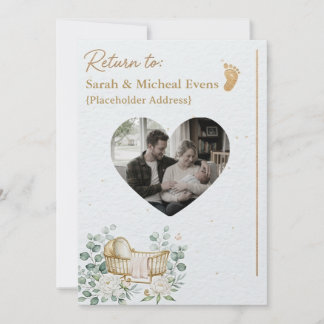 Invitation Newborn Baby Announcement Card