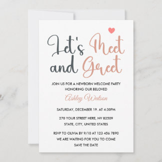 Invitation Newborn Meet & Greet Baby Welcome Party