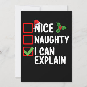 Invitation Nice Naughty Je Peux Expliquer La Liste De Noël