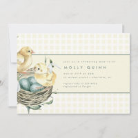 Nid de poussin de printemps Baby shower jaune de P
