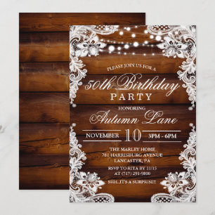 Invitation N'IMPORTE QUEL ÂGE - Adulte Anniversaire Fête Invi