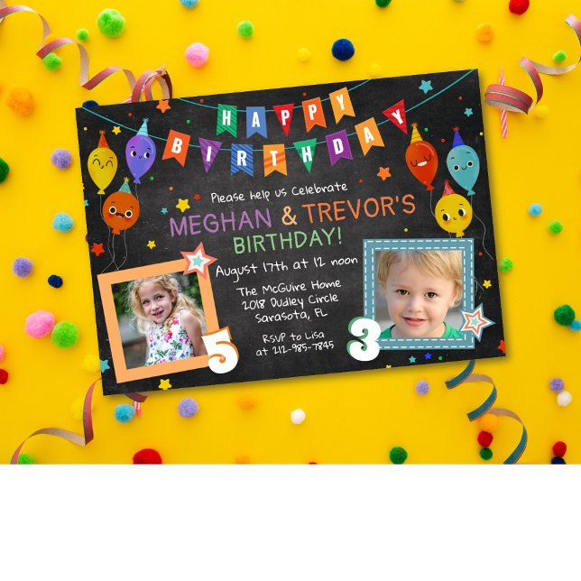 Invitation N'IMPORTE QUEL ÂGE - Anniversaire conjoint à deux  (Créateur téléchargé)