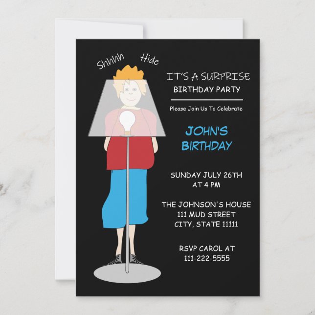 Invitation N'importe quel âge Humour Surprise Anniversaire (Devant)
