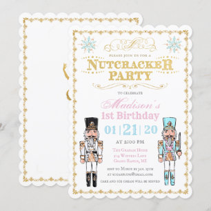 Invitation N'IMPORTE QUEL ÂGE - Nutcracker hiver Anniversaire