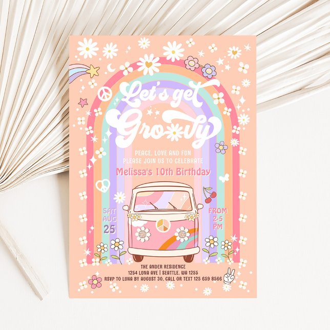 Invitation N'IMPORTE QUEL ÂGE Obtenons Super Van Anniversaire (Créateur téléchargé)