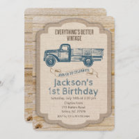 N'IMPORTE QUEL ÂGE - Rustic Truck Boy Anniversaire