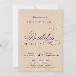 INVITATION N'IMPORTE QUEL ÂGE SIMPLE ROSE BLANC PARTIES SCINT