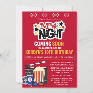 Invitation N'IMPORTE QUEL ÂGE - Soirée cinéma Anniversaire In