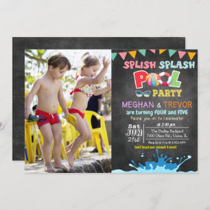 Invitation N'IMPORTE QUEL ÂGE - Splish Splash Double Pool Par