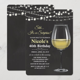 Invitation N'IMPORTE QUEL ÂGE - Vins Éclairants Anniversaire 