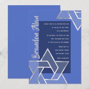 Invitation N'importe quelle barre de couleur Mitzvah Grande é