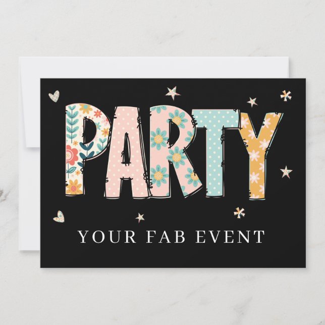 Invitation * N'importe quelle partie do-it-yourself Invitatio (Devant)