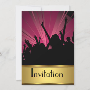 Invitation N'importe quelle partie Gold et Party