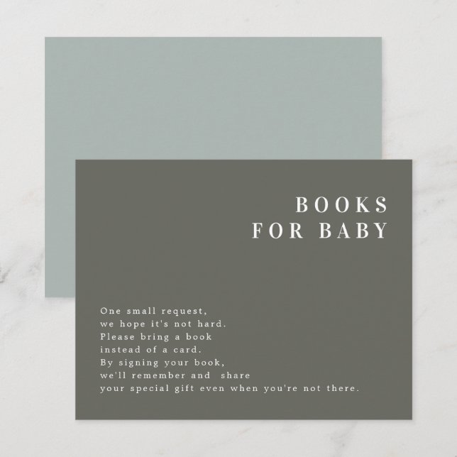 Invitation NINA Livres de Sage Bohème Moderne pour Baby Card (Devant / Derrière)