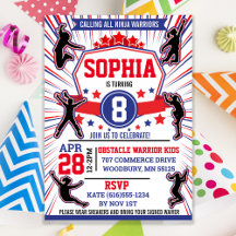 Ninja Guerrier Girls Birthday Party Obstacle Cours