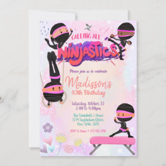 Invitation Ninjastic Anniversaire