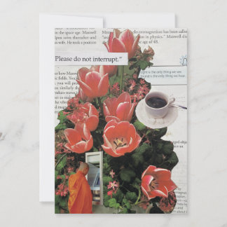 Invitation N'Interrompez Pas L'Argent Matin Café Thé Heure