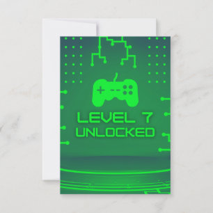 Invitation Niveau 7 Jeu déverrouillé 7e anniversaire