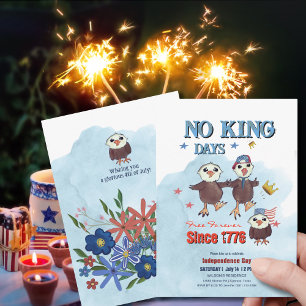 Invitation "No King Days" Photo de l'aigle patriotique Retour