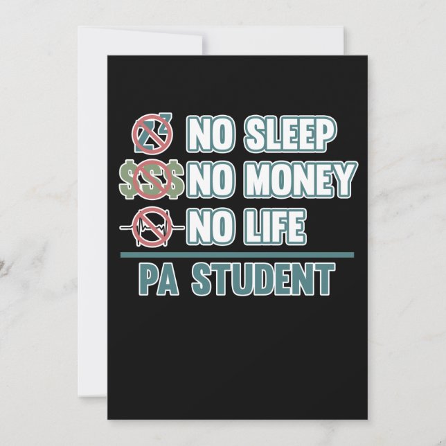 Invitation No Life PA Student Physicien Assistant Médicale Gr (Devant)