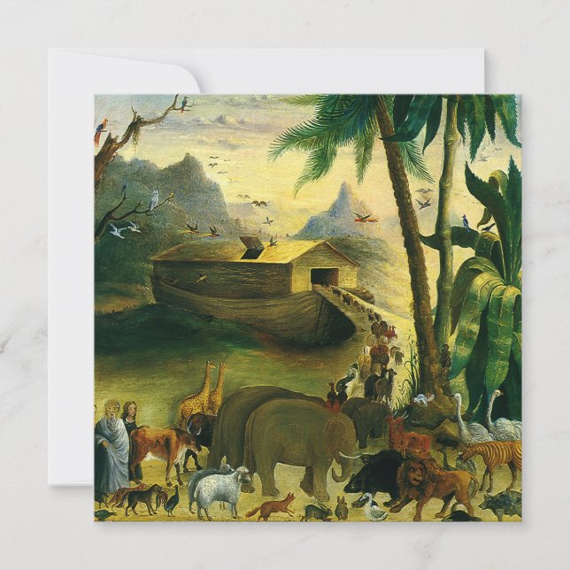 Invitation Noah's Ark par Hidley, fête d'anniversaire Vintage (Devant)