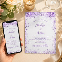 Noces argent violet pourpre scintillations