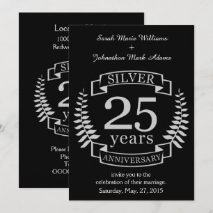 Invitation Noces d'argent 25 ans