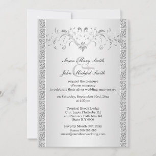 Invitation Noces d'argent celtiques florales