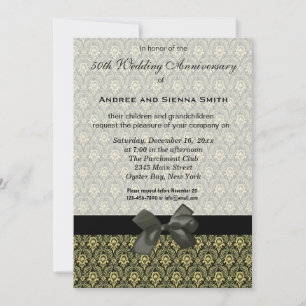 Invitation Noces de Damas 50ème Anniversaire de Mariage