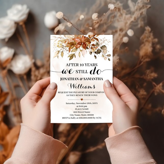 Invitation Noces de Mariage Nous nous aimons toujours Automne (Créateur téléchargé)