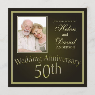 Invitation Noces d'or 50e anniversaire de mariage
