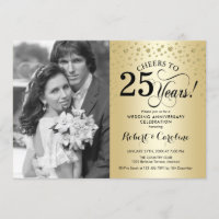 Noces d'or de 25 ans de mariage avec photo