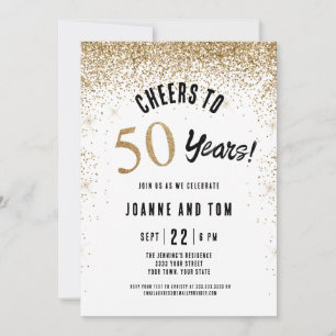 Invitation Noces d'or Félicitations pour 50 ans d'anniversair