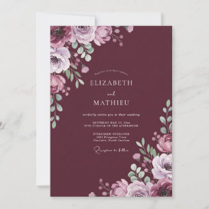 Invitation Noces Fleurie de Bourgogne