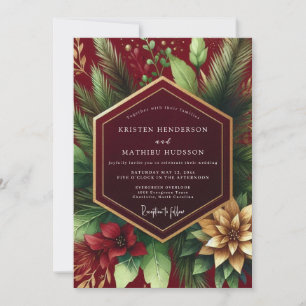 Invitation Noces Fleurie d'Hiver Bourgogne