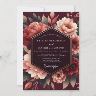 Invitation Noces Merlot Poetic Bloom