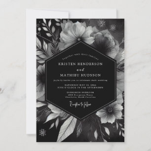 Invitation Noces Nocturne à l'Anémone au Charbon