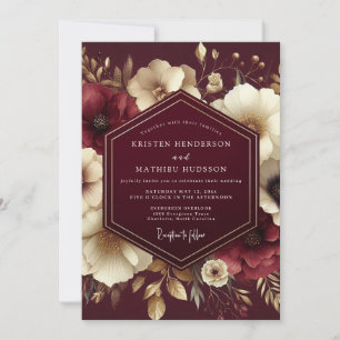Invitation Noces Nocturne Bourguignon Ivoire