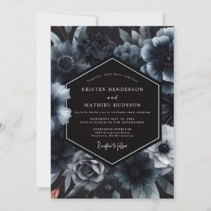 Invitation Noces Nocturne Florale Indigo Humeur