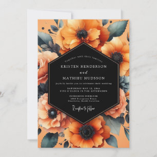 Invitation Noces Peintre Marigold Noir