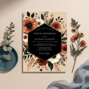 Invitation Noces Rayonnement Floral Ambre Automne