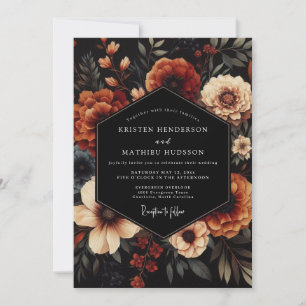 Invitation Noces Terracotta Noir Bloom