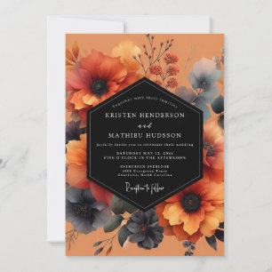 Invitation Noces Terracotta Slate Bloom