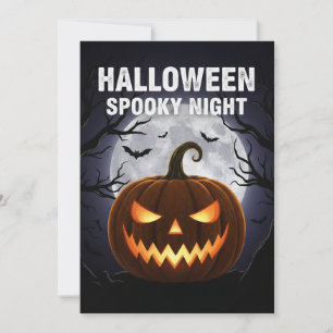 Invitation nocturne Éffrayante d'Halloween