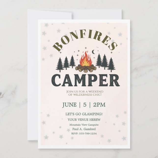 Invitation nocturne en plein air (Devant)