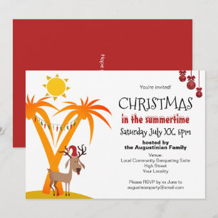 Invitation Noël à la fête d'été