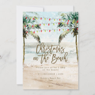Invitation Noël à l'invitation de la fête de la plage