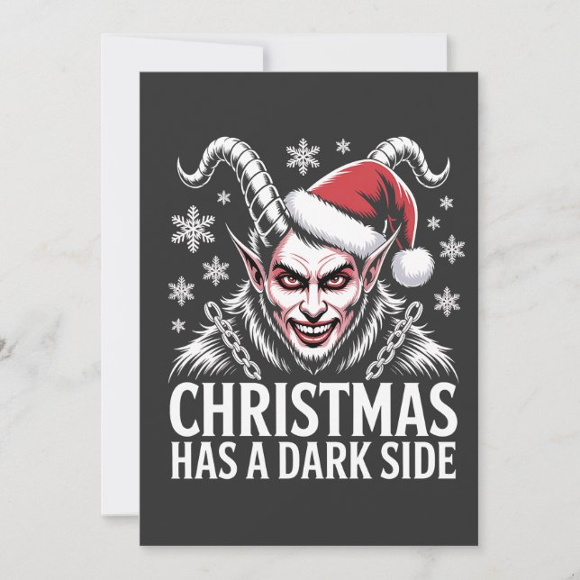 Invitation Noël a un côté sombre (Devant)