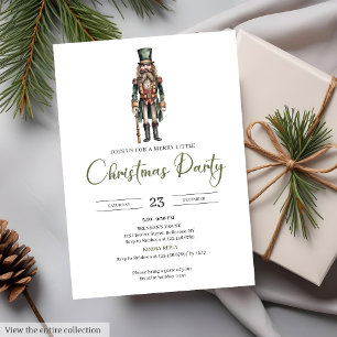 Invitation Noël aquarelle rustique terreux neutre et minimali